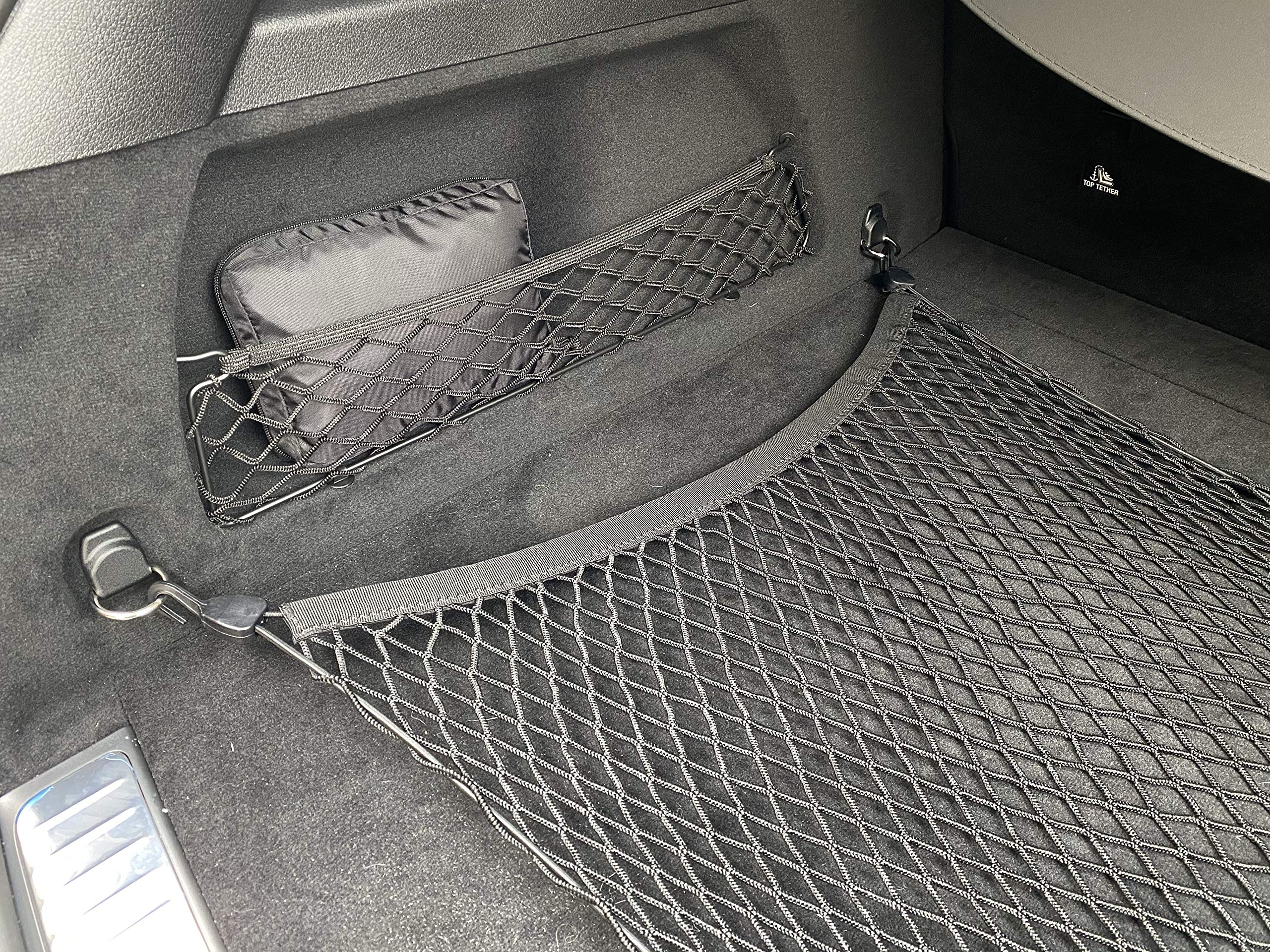 Red de Carga de Malla elástica para Maletero de automóvil Estilo Piso para Mercedes-Benz GLE W167 2020-2024 - Organizadores y Almacenamiento de Maletero Red de Equipaje para SUV - El