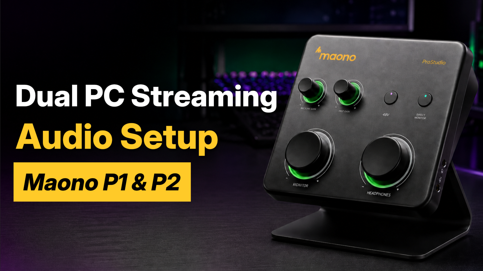 Amazon.com: MAONO PS22 Lite USB Audio Interface for PC for Guitar
