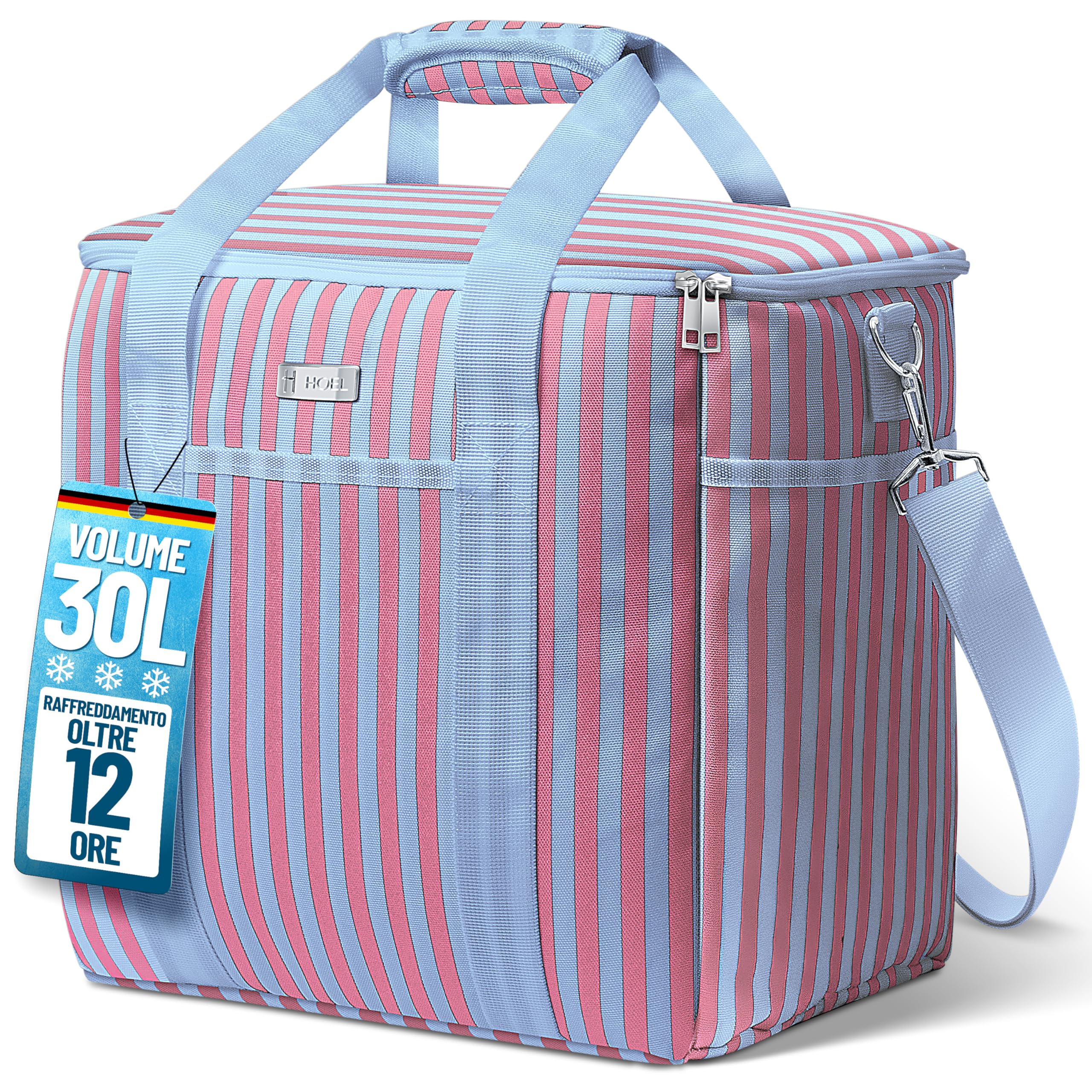 HOEL Borsa Termica per Cibo e Bevande, Isolata, Impermeabile e a Prova di Perdite, per Auto e Shopping, da Picnic