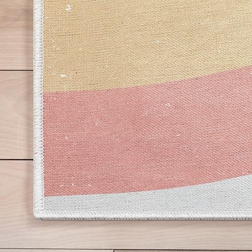 Miniatura 6 de Well Woven Kids Rugs Rainbow - Alfombra moderna de tejido plano multicolor de 7 pies 7 pulgadas x 9 pies 10 pulgadas
