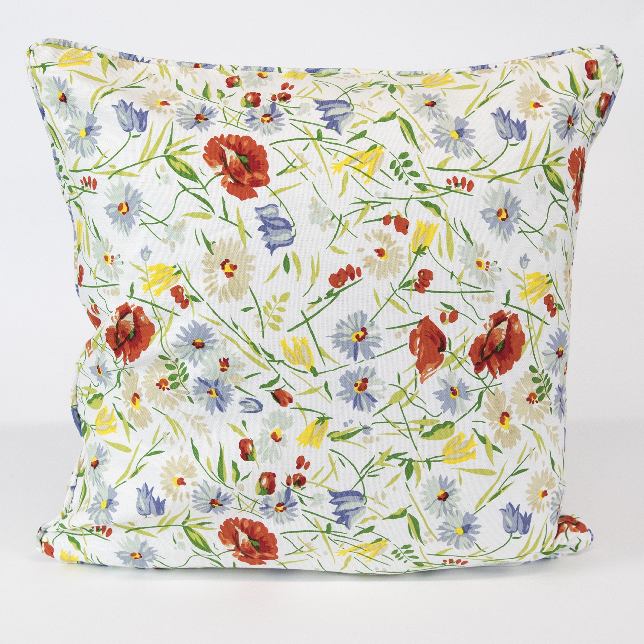 Arlinens Multi Flower 18X18 100% Cotton Duck Quality Printed Cushion Covers In Following Designs And Size: (Multi Flower 18"X18")