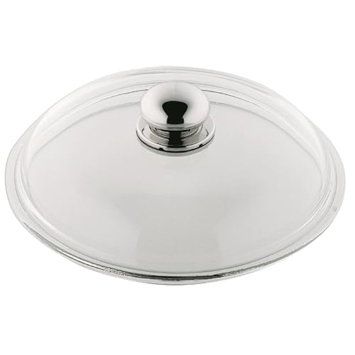 Silit Pfannen- Topfdeckel 28 cm, Glasdeckel mit Metallknauf, Deckel für Töpfe & Pfannen, hitzebeständiges Glas, spülmaschinengeeignet