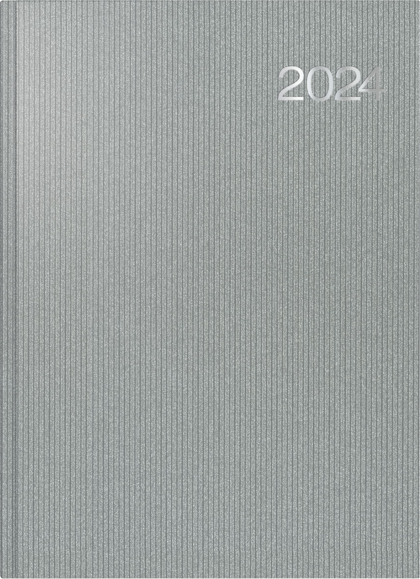 rido/idé Tageskalender Modell Conform 2024 1 Seite = 1 Tag A4 silberfarben