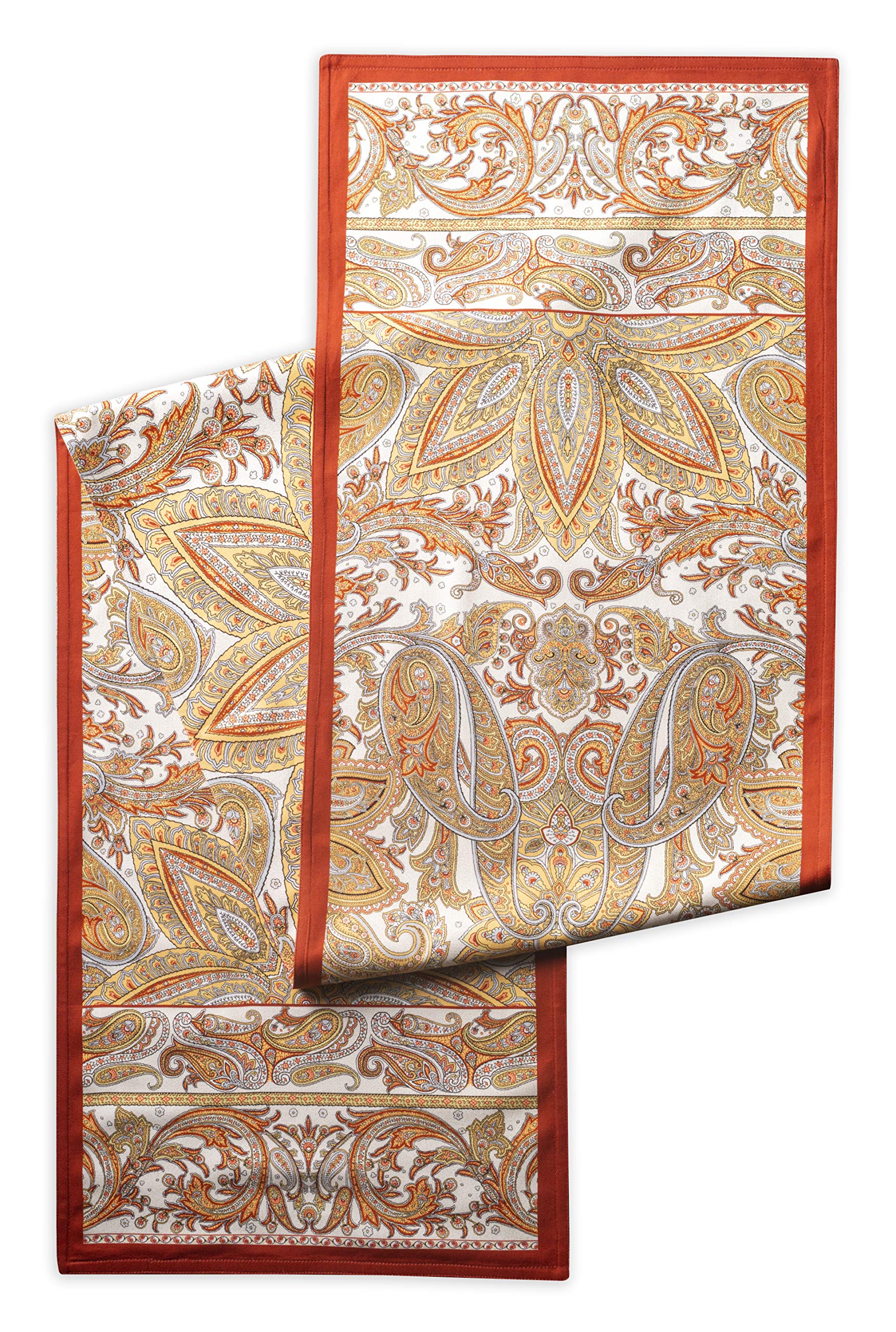 Maison d' HermineMaison d' Hermine Kashmir Paisley 100% Cotton Table Runners 14.5 Inch by 72 Inch Multi B01CJJB85K