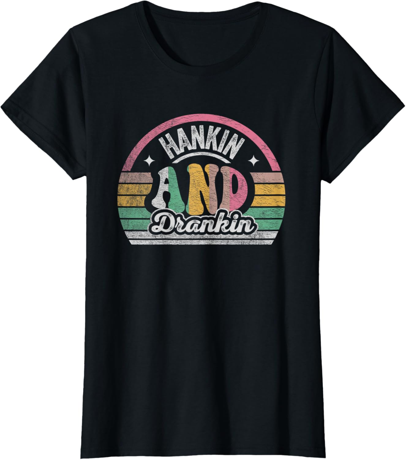 Retro Vintage Hankin And Drankin Country Music Drinking T-Shirt