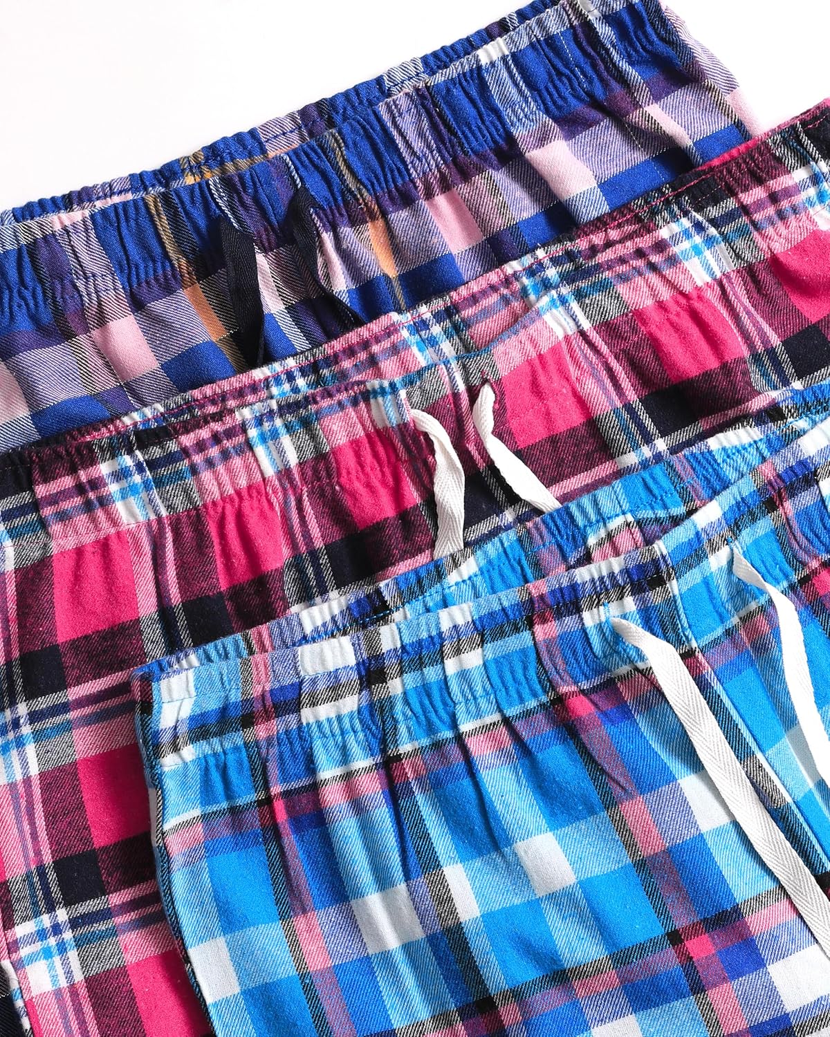 Active Club 3 Pack Cotton-Blend Flannel Pajama Pants for Women, Flannel Plaid PJ Pants for Women for Sleep and Lounge (S-2X) - Image 5