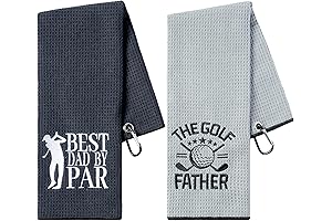 R HORSE Funny Golf Towel for Dad - Best Dad by Par Golf Towel