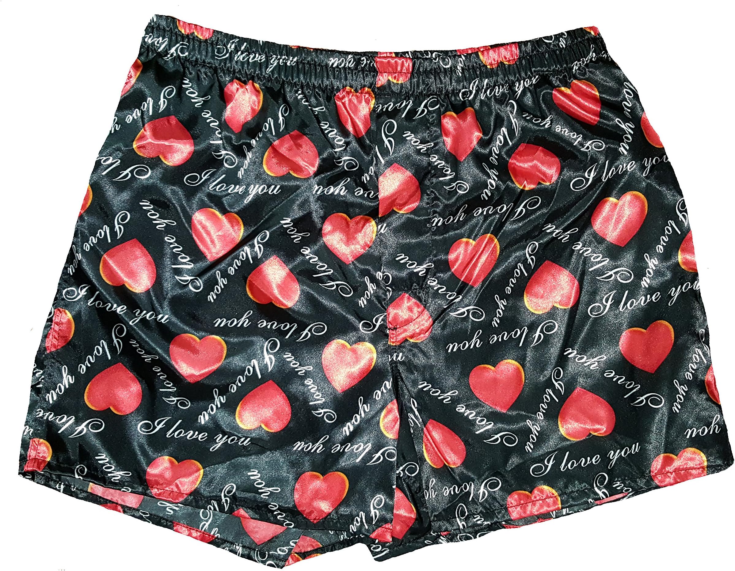Valentine's Day I Love You Hearts Triangle Boxer Shorts - Large