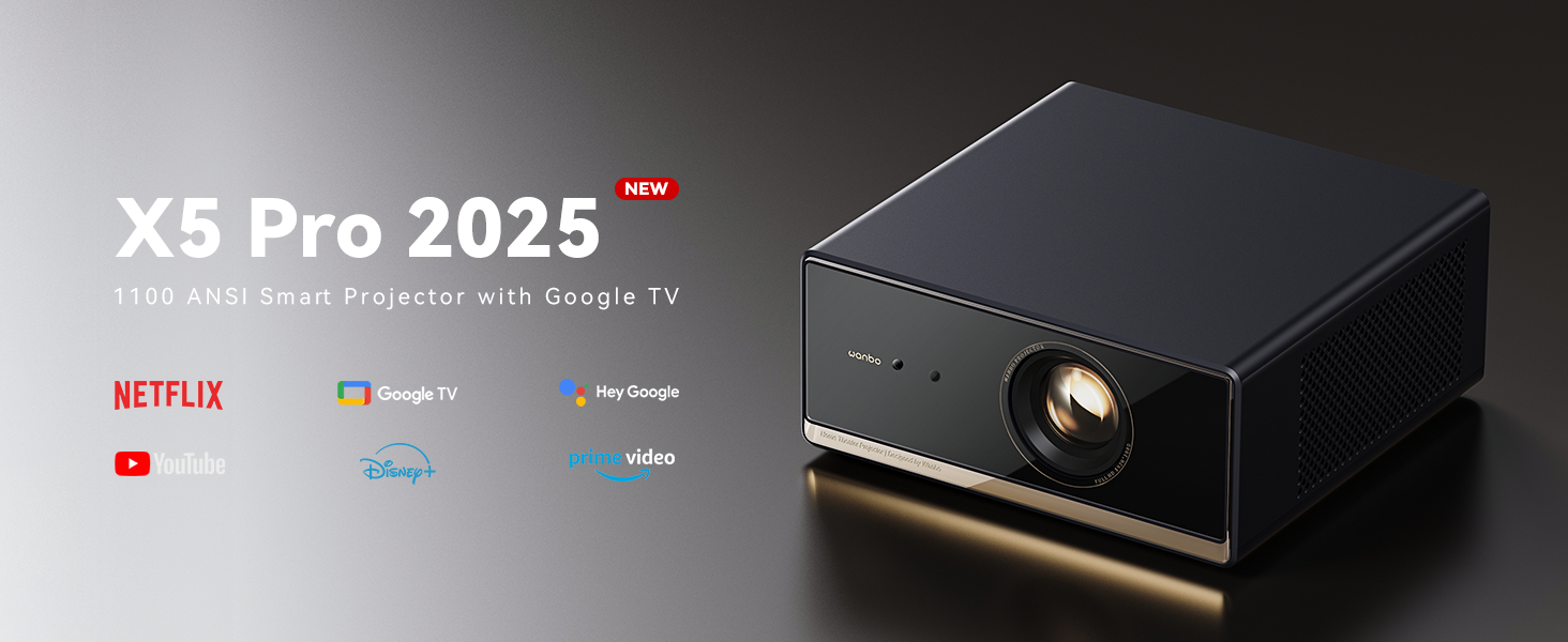 Amazon.com: Wanbo X5 Pro Google TV Projector 4K Supported, 1100