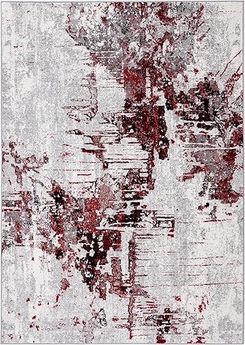 Miniatura 2 de LUXE WEAVERS Alfombra abstracta roja 8x10