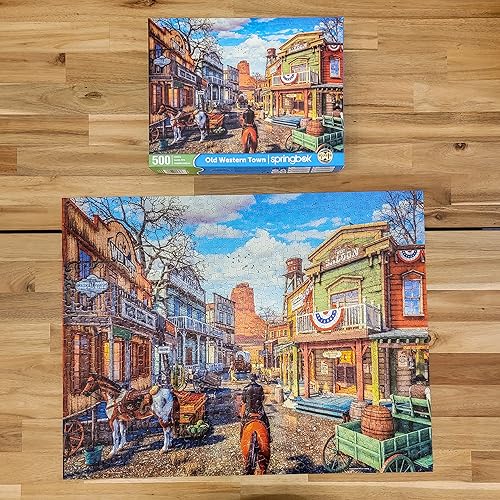 Miniatura 7 de Springbok Rompecabezas de 500 piezas Old Western Town - Fabricado en Estados Unidos