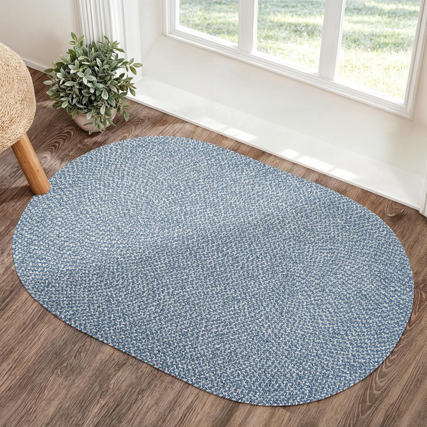Farmville FV98 Ericas Estate 3' x 5' Oval - Braided Area Rug, Home Decor, Floor Mat or Bedroom Rug - Easy Care, Ideal for High Traffic Areas in Hallway and Living Room - Made in USA