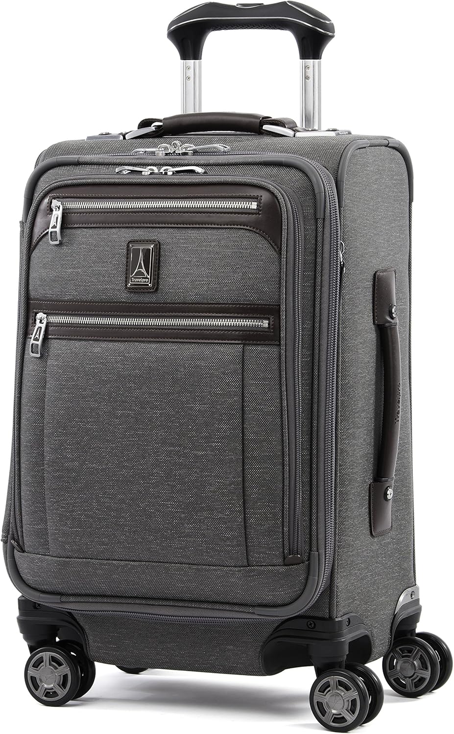  | Travelpro Platinum Elite Softside Expandable Spinner Wheel Luggage, Vintage Grey, Carry-On 20-Inch | Carry-Ons
