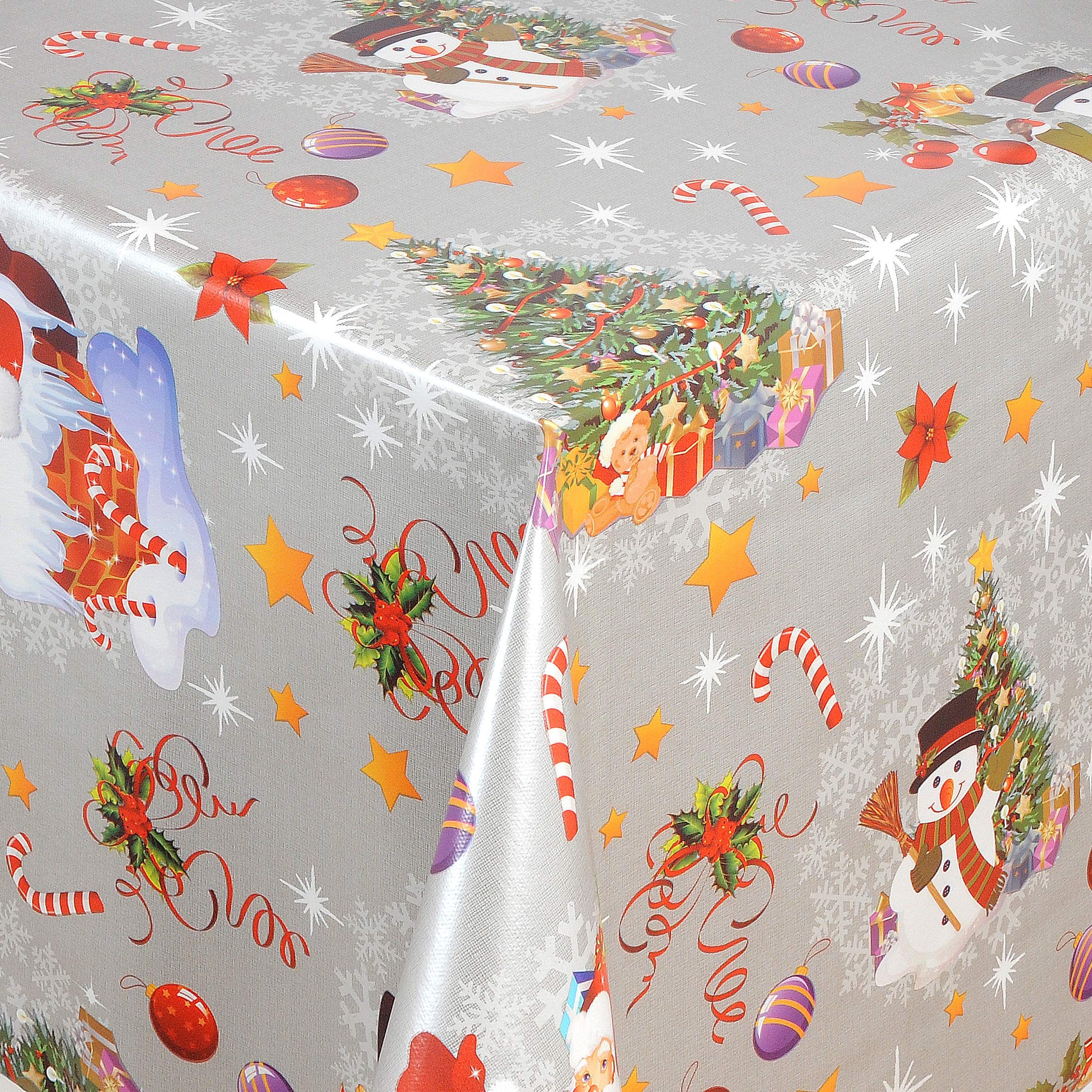 KEVKUS Nappe En Toile Cirée Au Mètre P185-3 - Motif Noël Village D