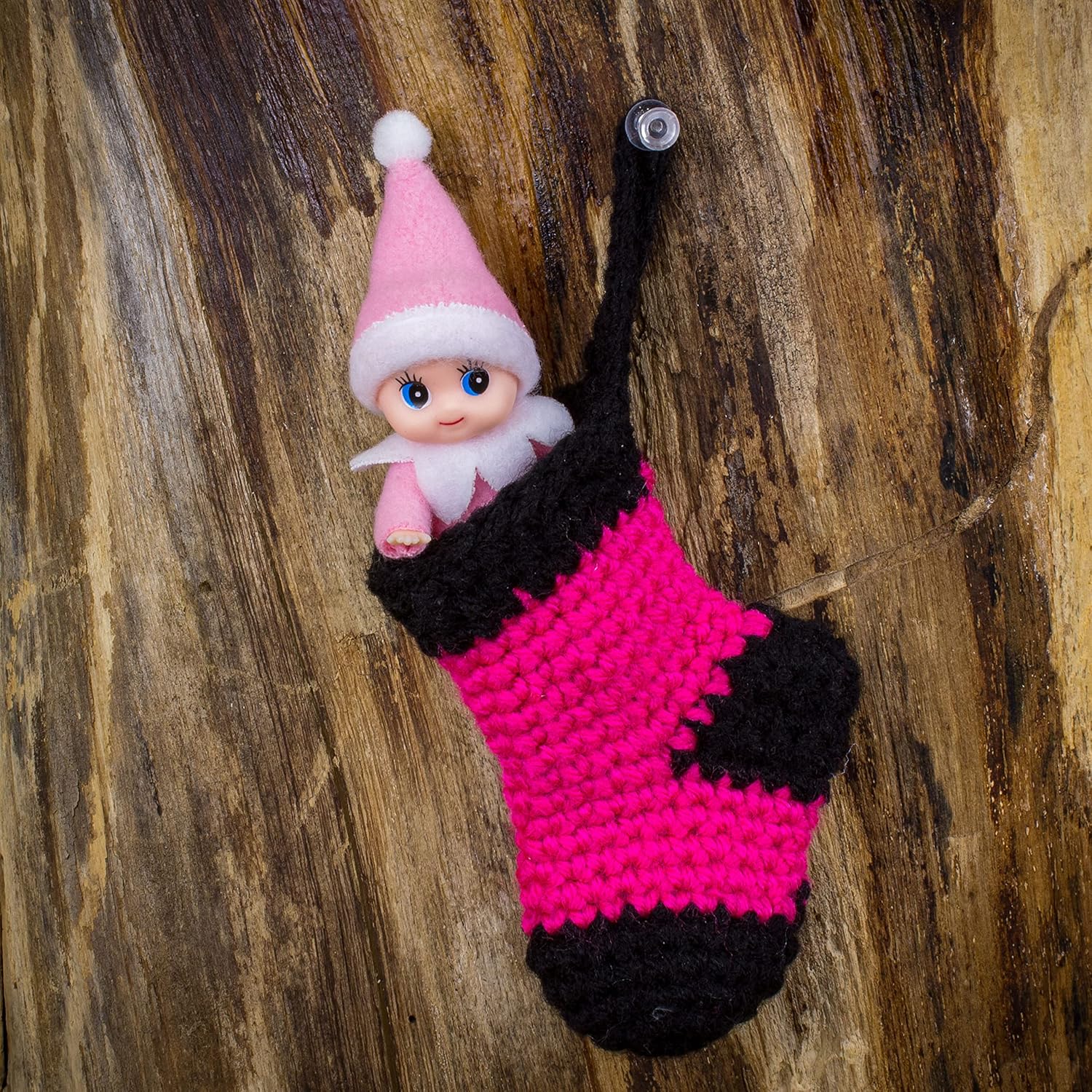 Christmas Baby Elf Doll in Pink Jumpsuit