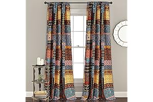 Lush Decor Misha Light Filtering Quilted Curtains