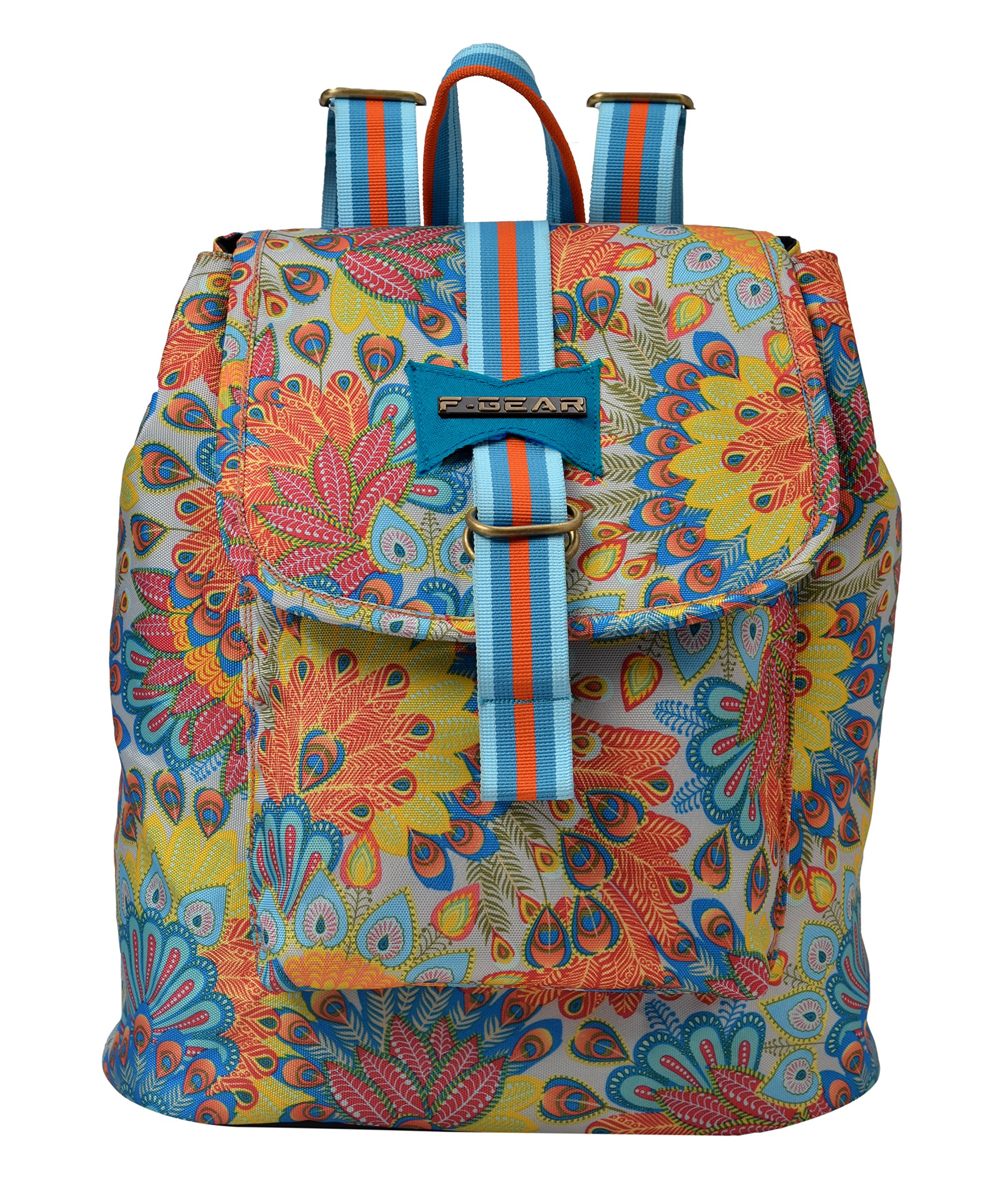 gear 26 ltrs navy blue and beige casual backpack