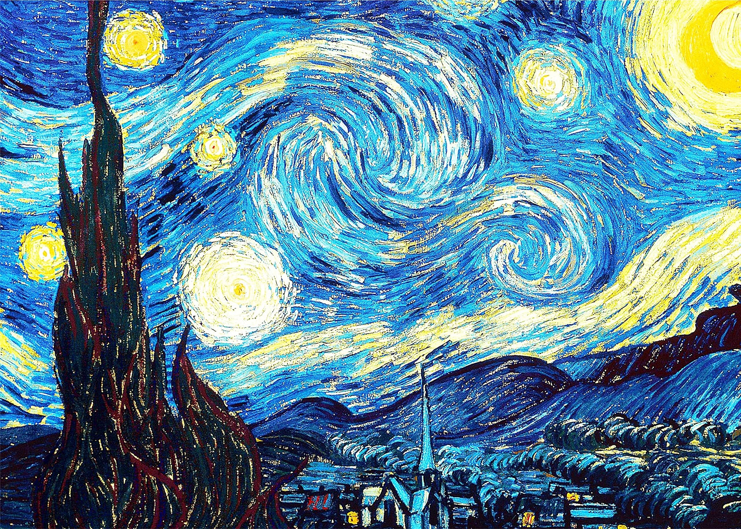 Brain Tree - Starry Night 1000 Piece Puzzle for Adults - Unique Puzzles for Adults 1000 Pieces and up with Droplet Technology for Anti Glare & Soft Touch - 27.5”Lx19.5”W