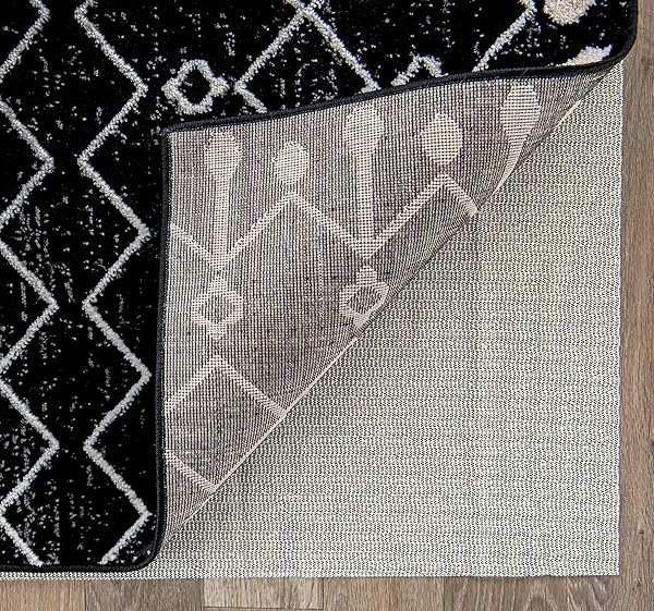 Rugshop Non Slip Rug Pad for Hardwood Floors, Tile Floors Thick Under Carpet Cushion Rug Pad 9' x 12' Cream