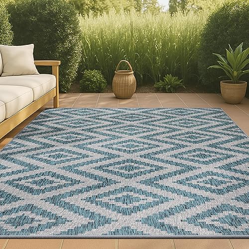 JONATHAN Y SMB116A-3 Sintra Diamond Tribal - Alfombra de área para interiores y exteriores, de 3 x 5 pies, bohemio, costero, mediterráneo, de