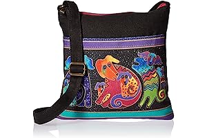 Zeckos Laurel Birch Artistic Dog Hobo Canvas Purse for Her