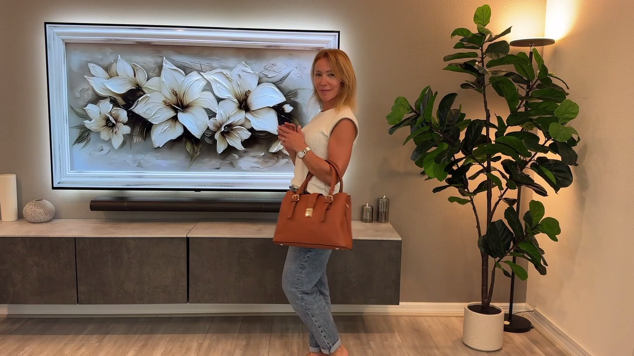 Bolso Tote Vegano para Mujer Mediano Negro miniatura 7