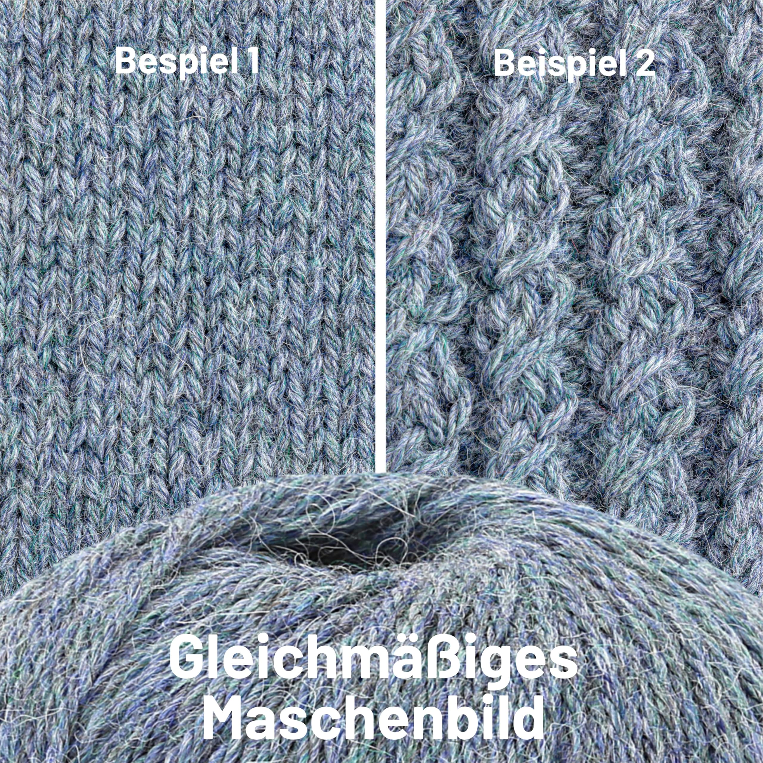HANSA-FARM | Alpacare 100% die 1. maschinenwaschbare Baby Alpakawolle - 300 Set DK (6 x 50g) - kratzfreie Alpaka Wolle zum Stricken & Häkeln - Grau-Grün
