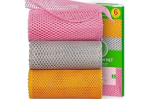 Mesh Dish Cloths: 6Pcs Dish Wash Net, Ultra Non-scratch Dish Rags for Easy Washing