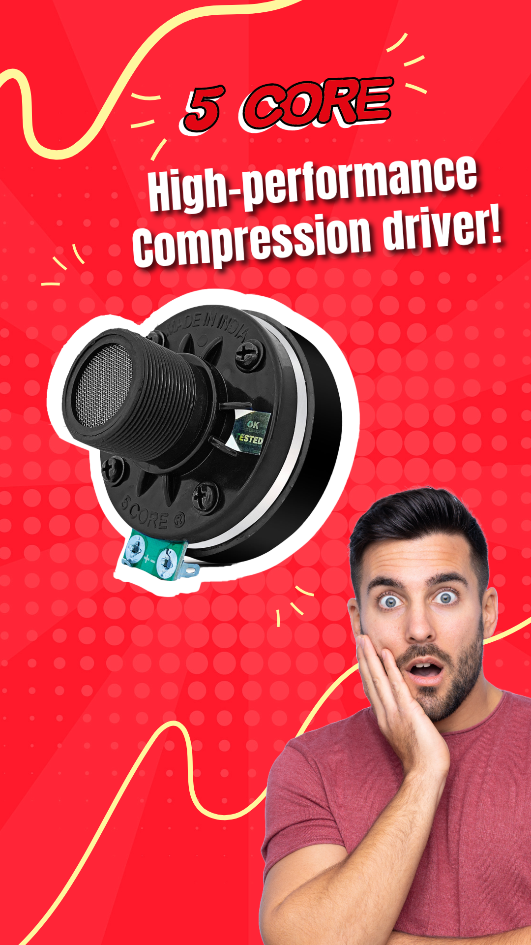 Amazon.com: 5 CORE Horn Speaker Tweeter Compression Driver