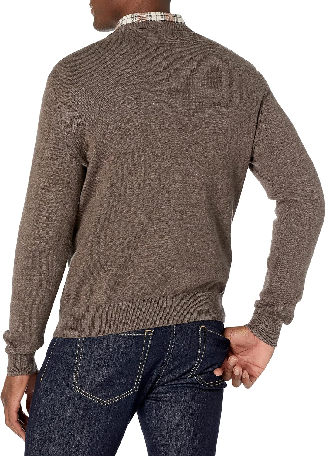 Amazon Essentials Men's V-Neck Sweater (Available in Big & Tall) X-Small Brown Heather