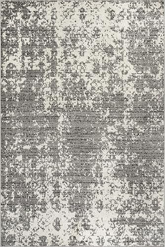 Miniatura 3 de nuLOOM Deedra - Tapete abstracto moderno - 9 x 12, gris