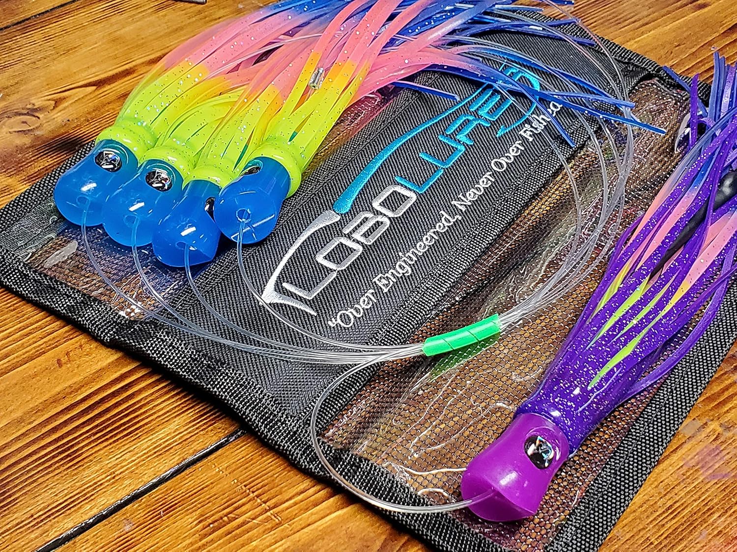 Lobo Lures #207 8" Skipjack Hybrid UV Big-Game Splash Trolling Lure Daisy Chain Includes Premium Lure Bag