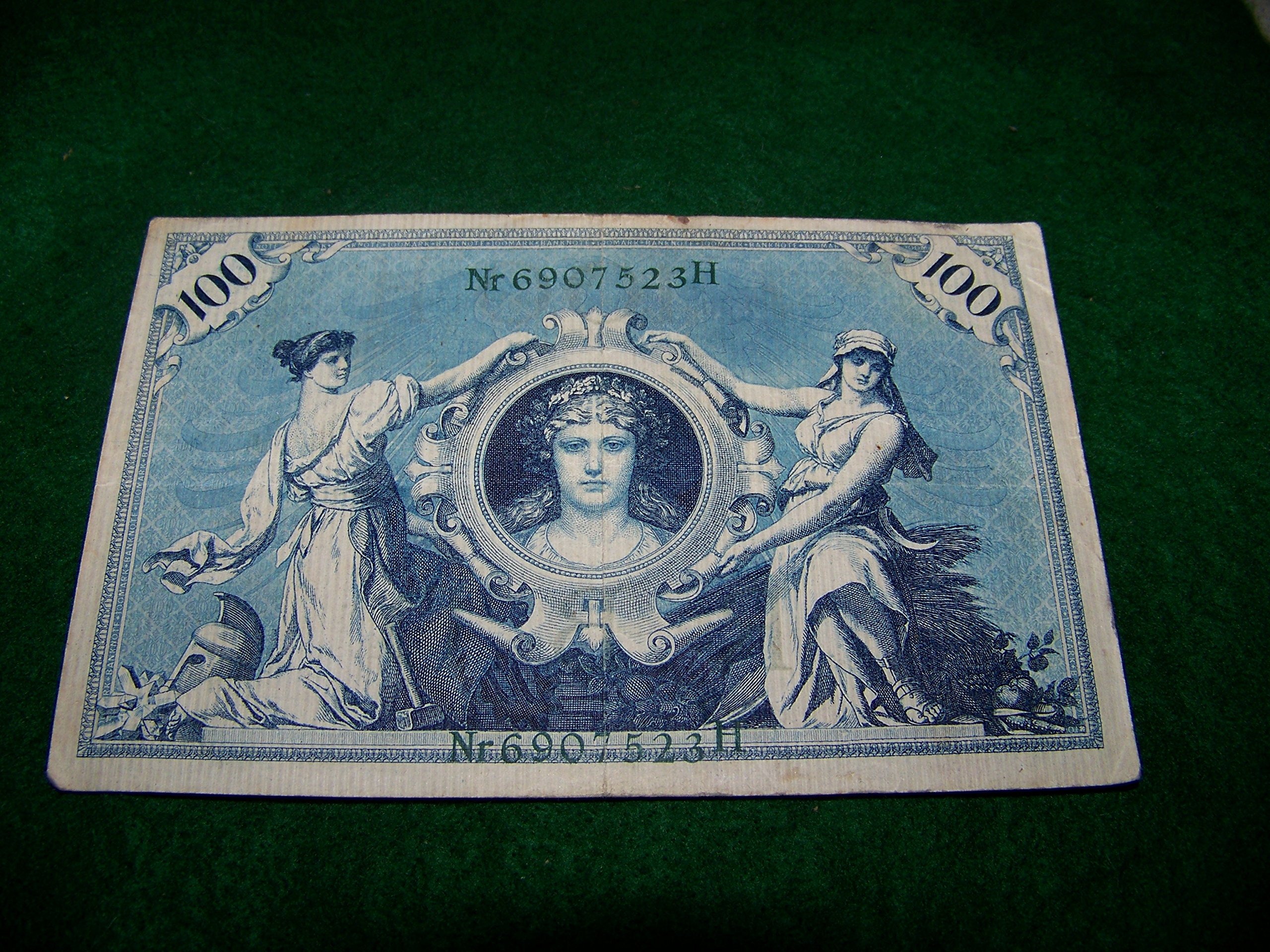 Amazon.com: German Reichsbanknote 100 Mark Bill Paper Money