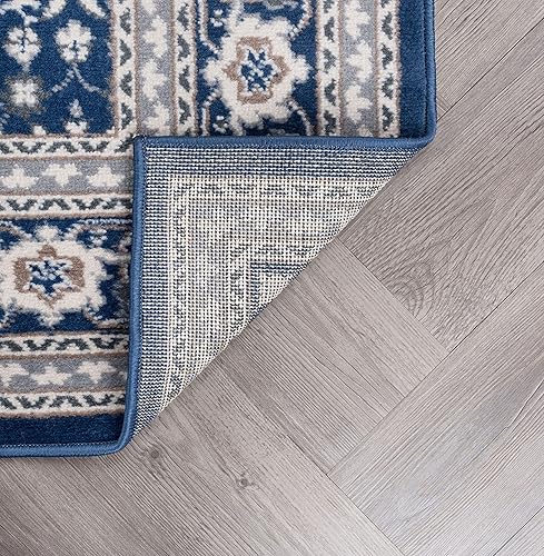 Miniatura 8 de Tayse Alfombra de pasillo azul marino de 2 x 10 pulgadas, alfombra de cocina, alfombra para entrada interior, entrada, pasarela, alfombra