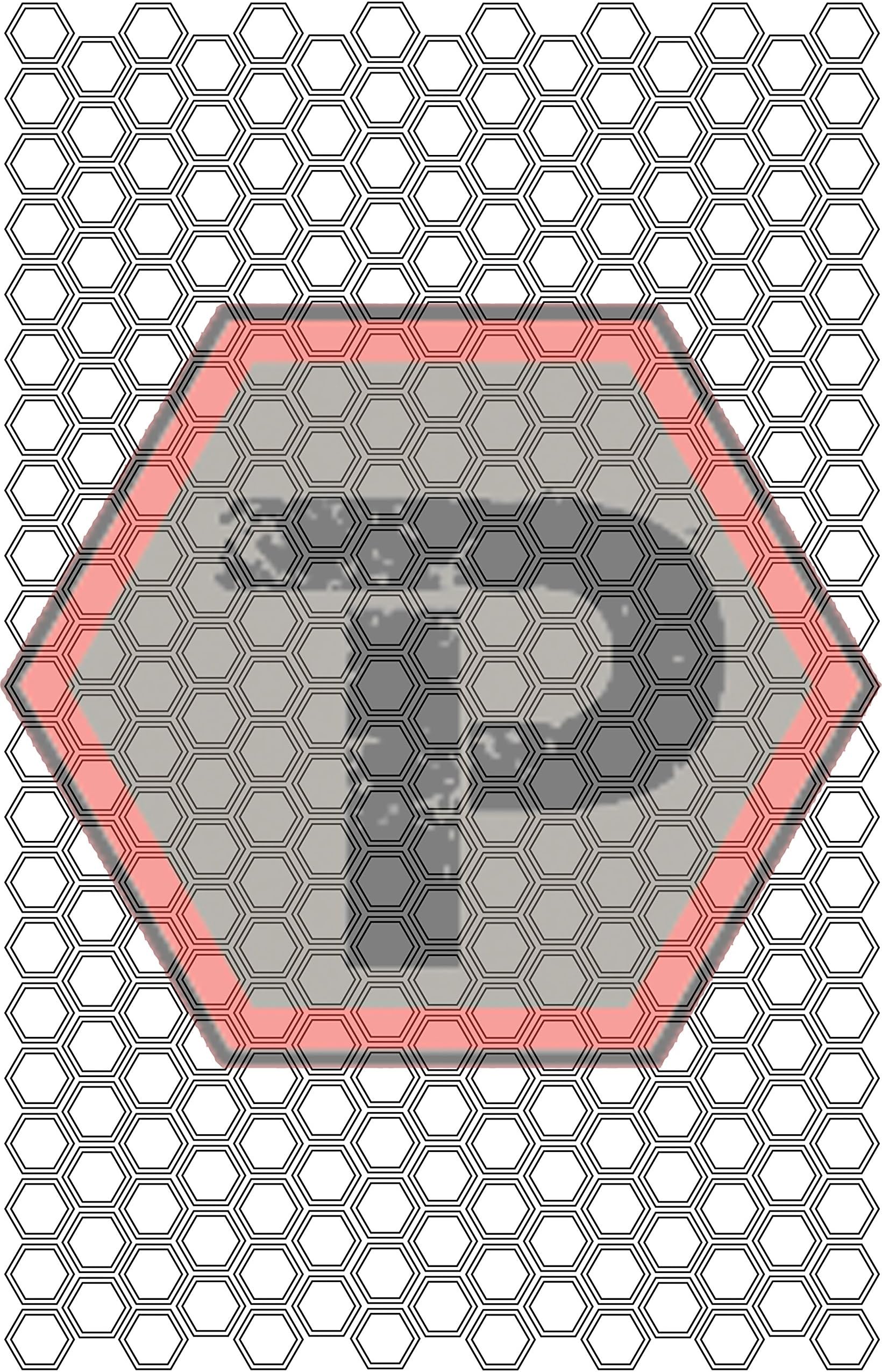 Easy Peel Small Hexagons Stencil, 7x11, High Bake - Oven Cured Cerakote, Gunkote, & Duracoat Vinyl Stencil! Adhesive Sticker for DIY Spray Paint & Airbrush Projects!