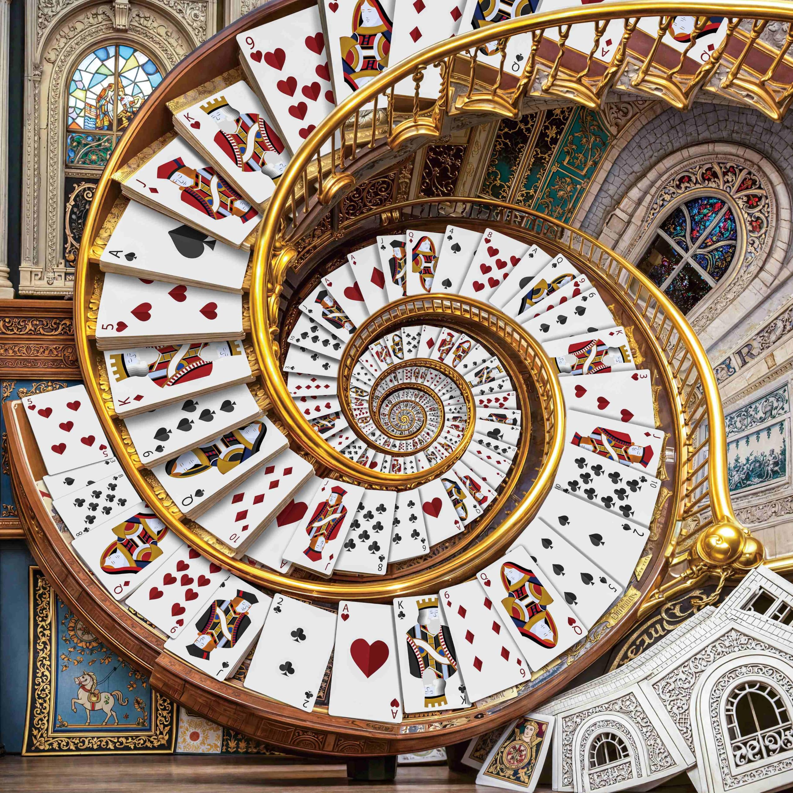 TDepy Card Spiral Staircase Puzzle for Adults 1024 Pieces