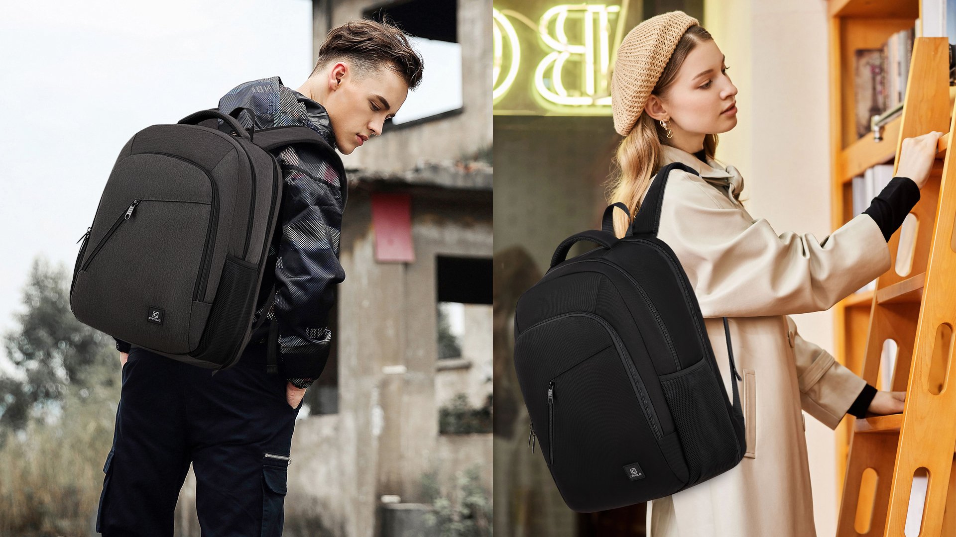 CAFELE Sac à Dos TSA Avion 17" – Grand Sac Ordinateur Portable Imperméable USB Antivol Voyage & Études