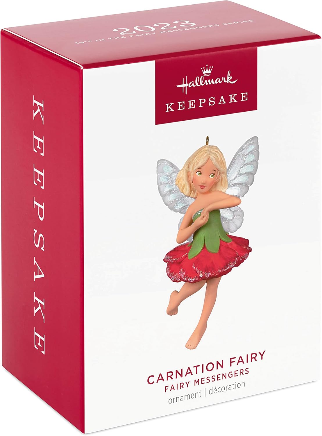 Hallmark Keepsake Christmas Ornament 2023, Fairy Messengers Carnation Fairy - Image 3