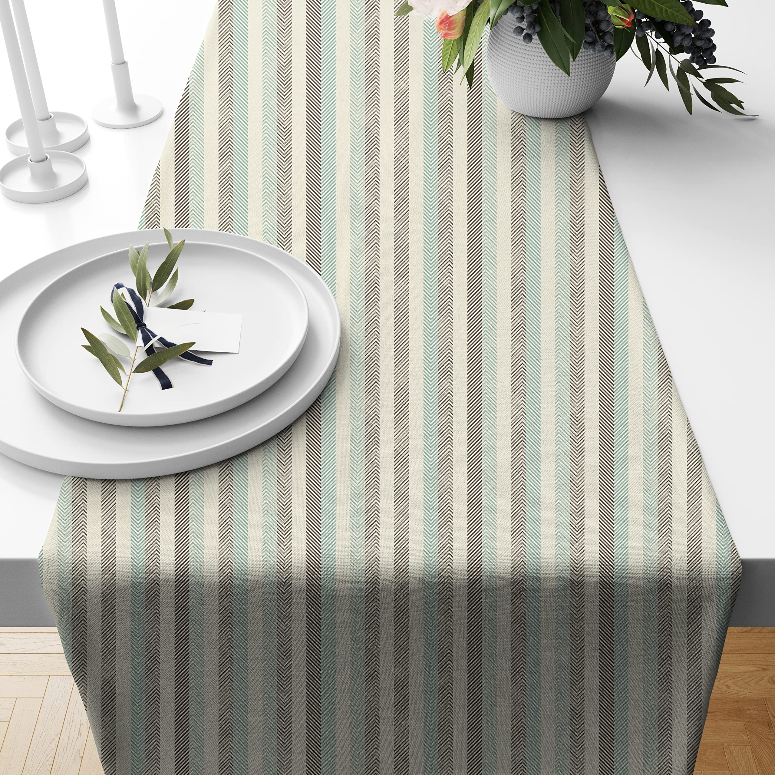 BRICK HOME Table Runner - Geometric Peach Design -27
