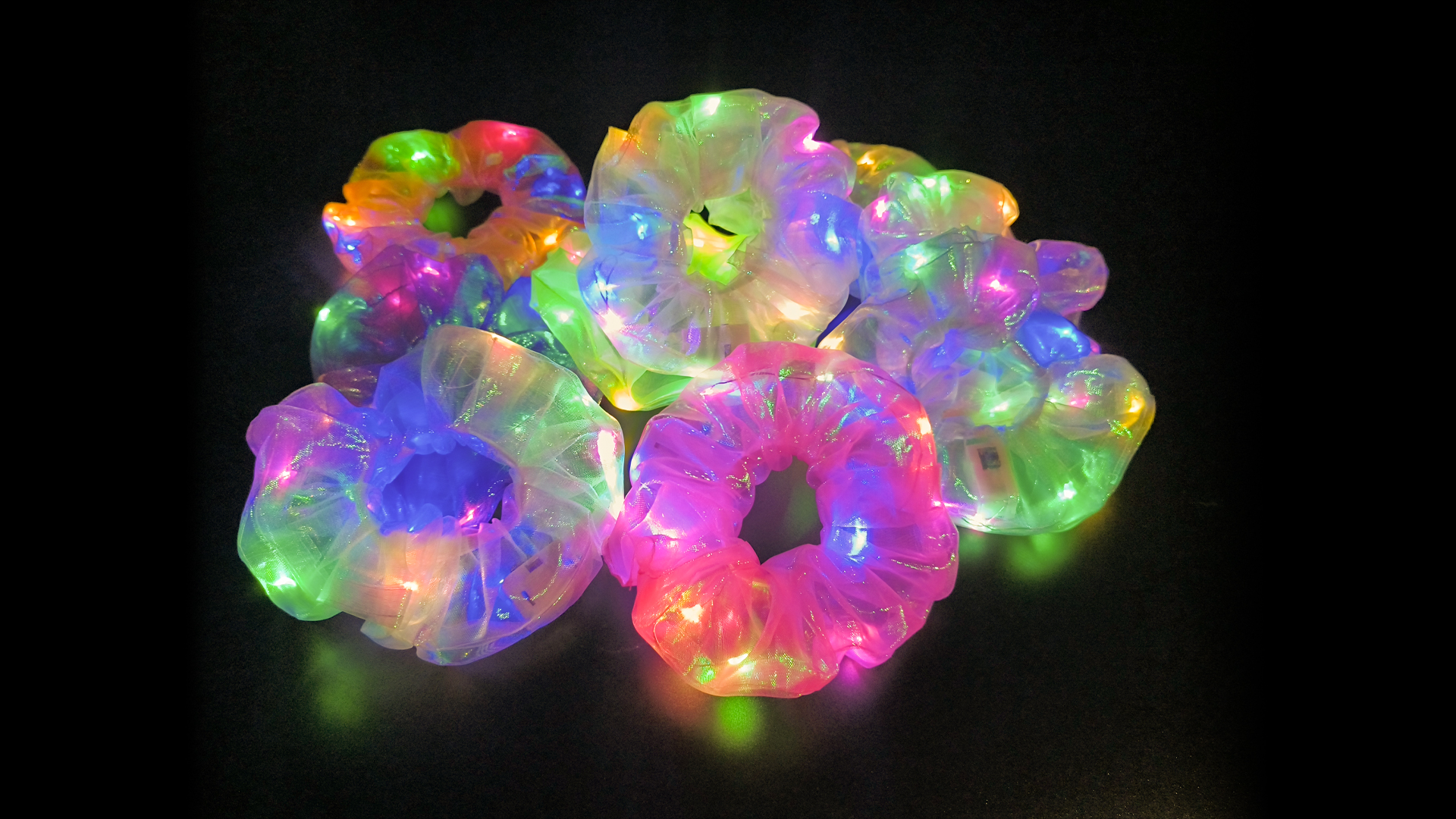 Amazon.com : 20Pcs Light Up Scrunchies with 12Pcs Satin Hair 