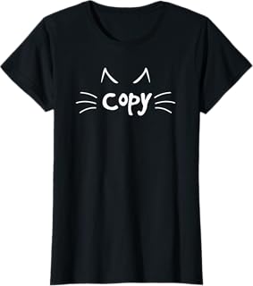 Cute Cat Print Tees - Copy Cat T-Shirt T-Shirt for Men Women