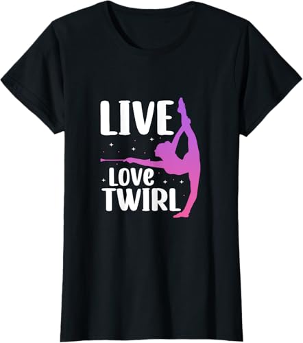 Twirl Baton Twirling Twirler Majorettes T-Shirt Black,Navy Blue,Asphalt Grey,Baby Blue,Cranberry Red,Red,Kelly Green,Brown,Olive Green,Dark Heather