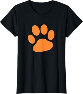 Orange Paw Print T-Shirt T-Shirt
