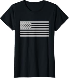Gray American Flag T-Shirt