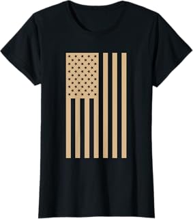 Tan American Flag T-Shirt T-Shirt