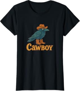 Cawboy Caw Caw Cowboy Brow Illustration T-Shirt