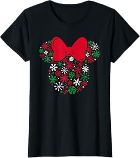 Minnie Mouse Icon Holiday Snowflakes T-Shirt