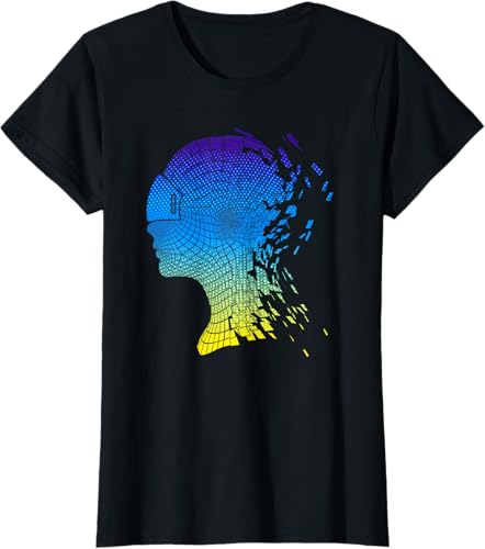 Miniatura 20 de Camiseta con diseño de auriculares de realidad virtual de VR Fans, Negro, S Negro,Azul Marino,Azul Pastel,Plateado,Limón