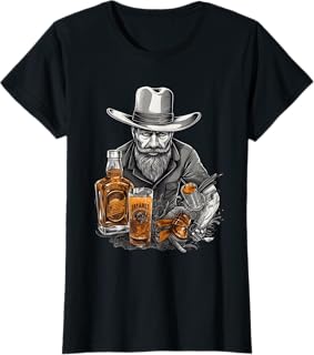 Whiskey, Cigar and Cawboy, Original Whiskey Idea T-Shirt