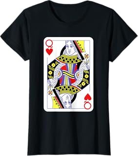 Queen Of Hearts Playing Cards Halloween Costume Casino Easy T-Shirt